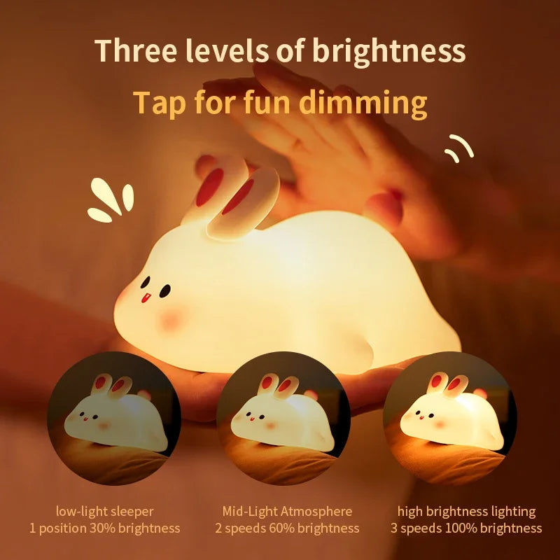 Cute Rabbit Silicone Lamp Soft Touch Night Light For Kids And Home Decor (Copy) (Copy)