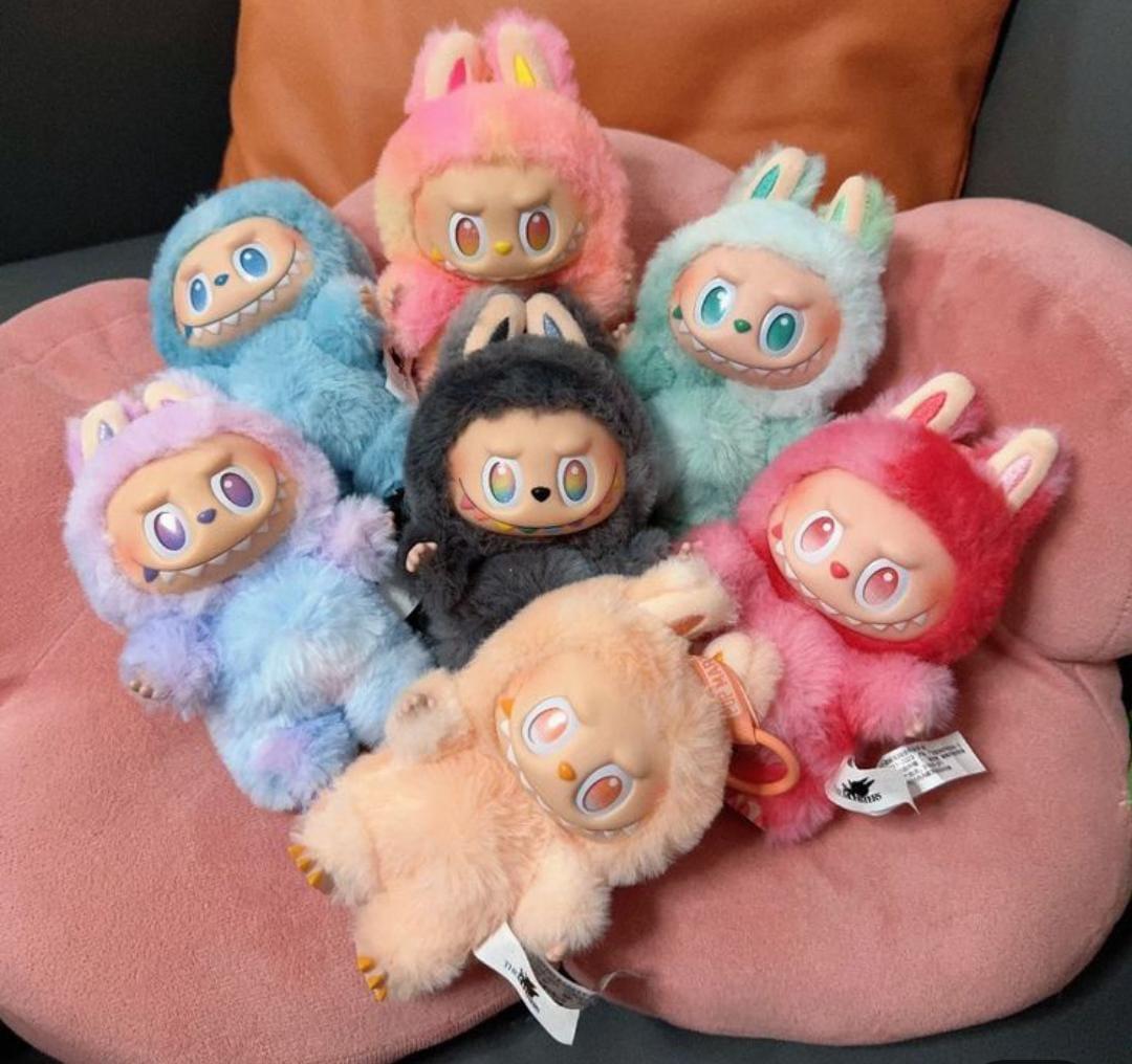 Cute Labubu Plush Doll Multicolor – Soft Cartoon Character Toy for Kids, Baby Cute Toys Gift & Room Decor